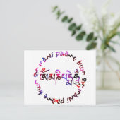 Om mani padme hum briefkaart (Staand voorkant)