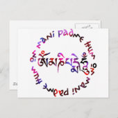 Om mani padme hum briefkaart (Voorkant / Achterkant)