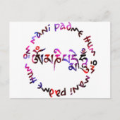 Om mani padme hum briefkaart (Voorkant)