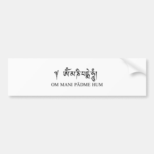 Om Mani Padme Hum Bumpersticker (Voorkant)