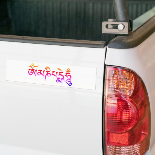 Om Mani Padme Hum Bumpersticker (Op Truck)