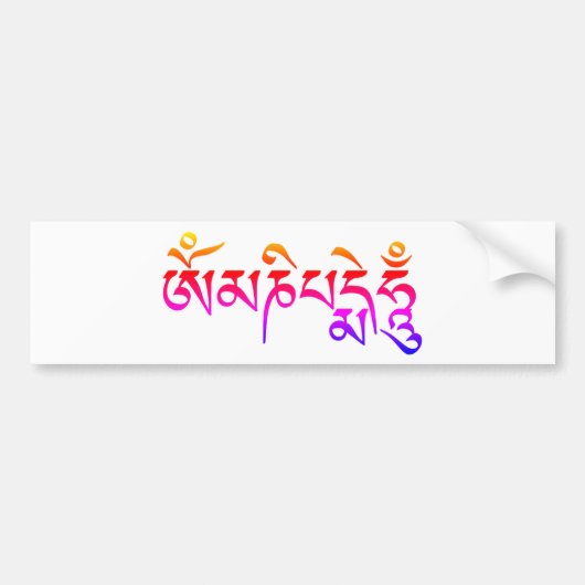 Om Mani Padme Hum Bumpersticker (Voorkant)