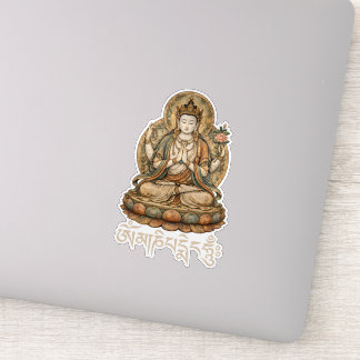 Om Mani Padme Hum Chenrezig Mantra van Mededogen Sticker