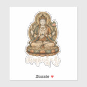 Om Mani Padme Hum Chenrezig Mantra van Mededogen Sticker (Vel)