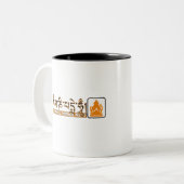 Om mani padme hum Chenrezig Tweekleurige Koffiemok (Voorkant links)