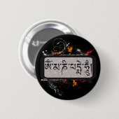 Om Mani Padme Hum Grubge Ronde Button 5,7 Cm (Voorkant /achterkant)