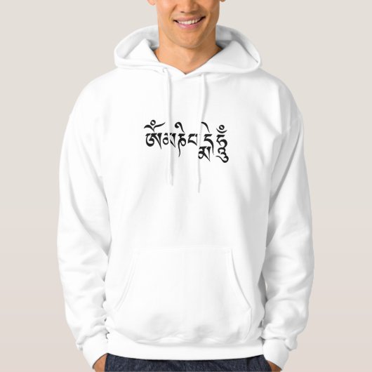 Om mani padme hum hoodie (Voorkant)