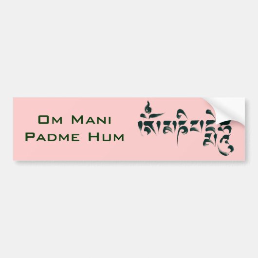 Om Mani Padme Hum III Bumpersticker (Voorkant)