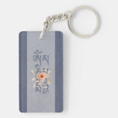 Om Mani Padme Hum Lotus Sleutelhanger (achterkant)