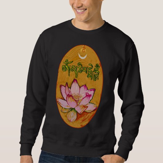 Om Mani Padme Hum Lotus Trui (Voorkant)