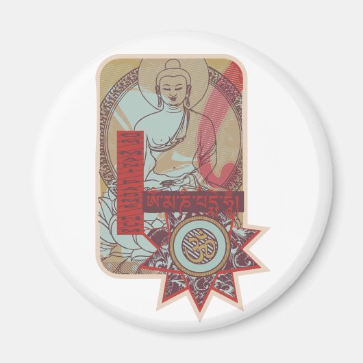 Om Mani Padme Hum  Magneet (Voorkant)