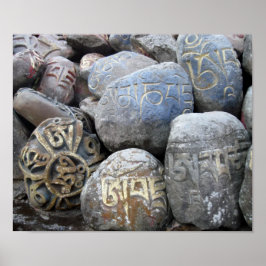 Om Mani Padme Hum Mani Stones Tibetan Monastery Poster