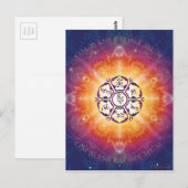 Om Mani Padme Hum Mantra Briefkaart (Voorkant / Achterkant)