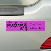 Om Mani Padme Hum mantra Bumpersticker (Op auto)