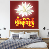 Om mani padme hum mantra canvas afdruk (Insitu (Slaapkamer))