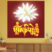 Om mani padme hum mantra canvas afdruk (Insitu (Woonkamer))