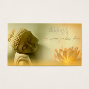 Om mani padme hum-Mantra Card Visitekaartje