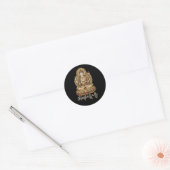 Om Mani Padme Hum Mantra Compassion Chenrezig Ronde Sticker (Envelop)