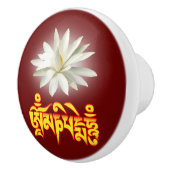 Om mani padme hum mantra keramische knop (Rechts)