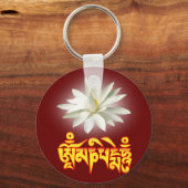 Om mani padme hum mantra sleutelhanger (Voorkant)