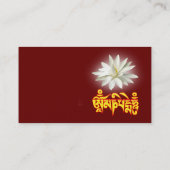 Om mani padme hum mantra visitekaartje (Achterkant)