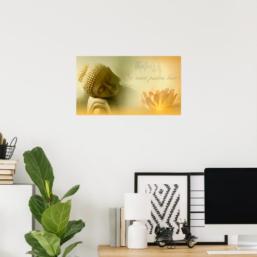 Om mani padme hum poster (Thuiskantoor)