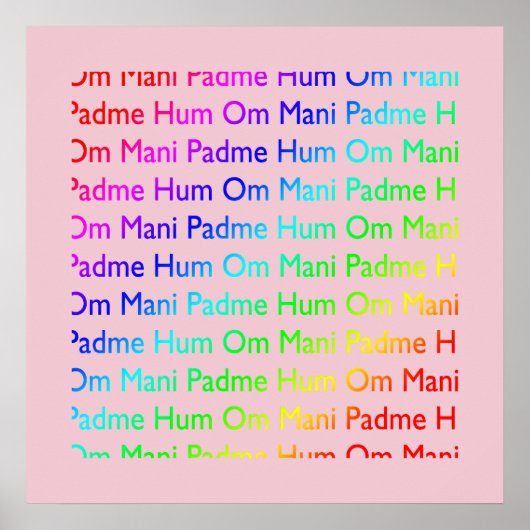 Om Mani Padme Hum Print (Voorkant)