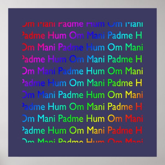 Om Mani Padme Hum Print (Voorkant)