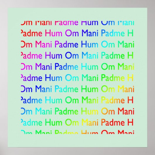 Om Mani Padme Hum Print (Voorkant)