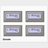 Om Mani Padme Hum Rechthoekige Sticker (Vel)