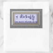 Om Mani Padme Hum Rechthoekige Sticker (Tas)