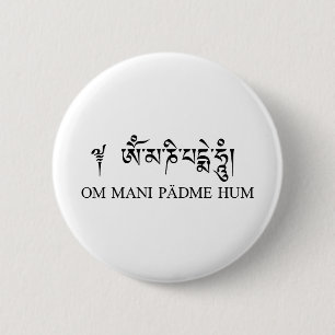 Om Mani Padme Hum Ronde Button 5,7 Cm