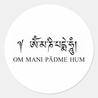 Om Mani Padme Hum Ronde Sticker