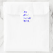Om Mani Padme Hum Ronde Sticker (Tas)