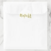 Om Mani Padme Hum Ronde Sticker (Tas)