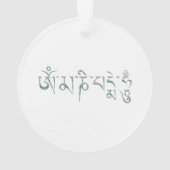 Om Mani Padme Hum Sanskrit Mantra Ornament (achterkant)