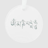 Om Mani Padme Hum Sanskrit Mantra Ornament (voorkant)