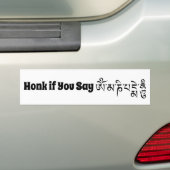 Om Mani Padme Hum Tibetaans boeddhistisch mantra Bumpersticker (Op auto)