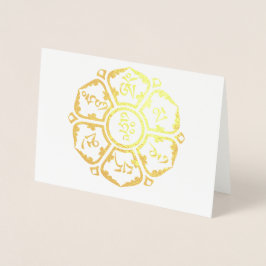 Om Mani Padme Hum Tibetaans mantra Chenrezig Folie Kaarten