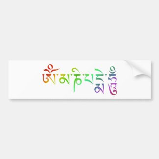 Om Mani Padme Hum Tibetaans Mantra Regenboog Bumpersticker
