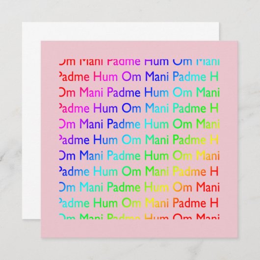 Om Mani Padme Hum Uitnodiging (Voorkant / Achterkant)