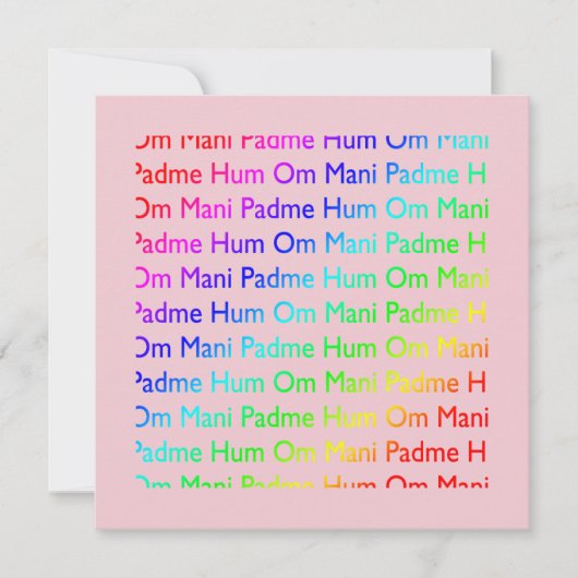 Om Mani Padme Hum Uitnodiging (Voorkant)