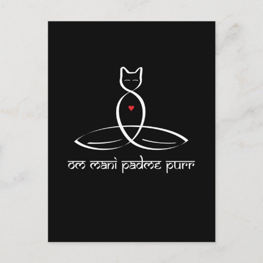 Om Mani Padme Spint - Sanskrietstijltekst. Briefkaart (Voorkant)