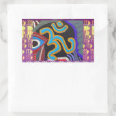 OM Mantra - 108 keer Chanting n Meditatie Rechthoekige Sticker (Tas)