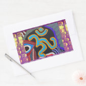 OM Mantra - 108 keer Chanting n Meditatie Rechthoekige Sticker (Envelop)