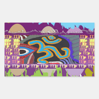 OM Mantra - 108 keer Chanting n Meditatie Rechthoekige Sticker