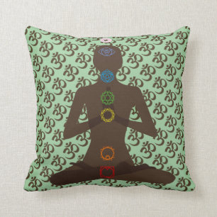 Om Mantra 7 Chakras Yoga Design Sierkussen