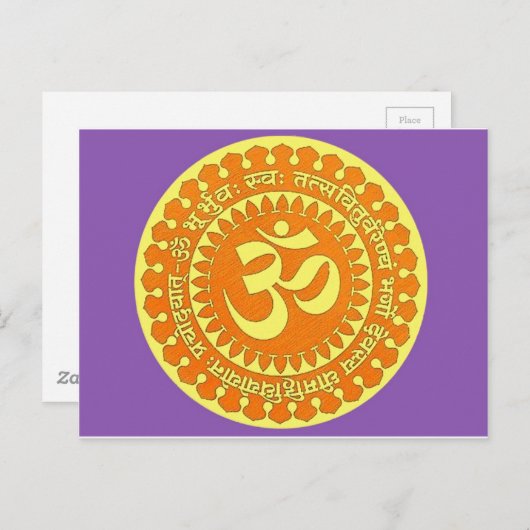 OM MANTRA BRIEFKAART (Voorkant / Achterkant)