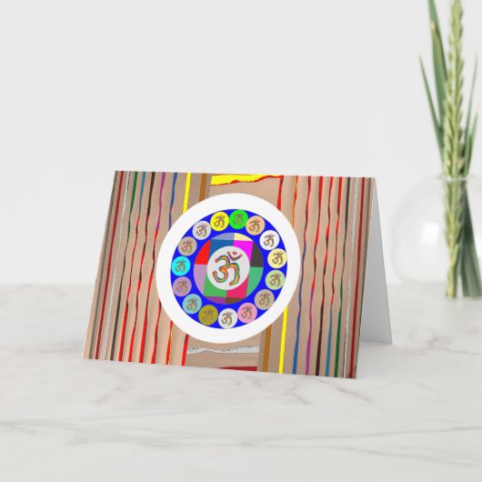 OM MANTRA Gold: Chant Yoga Meditatie Feestdagen Kaart (Voorkant)