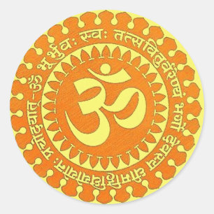 OM MANTRA RONDE STICKER